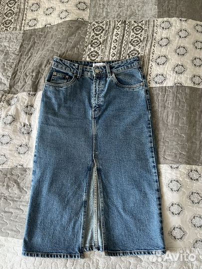 Джинсовая юбка zara s