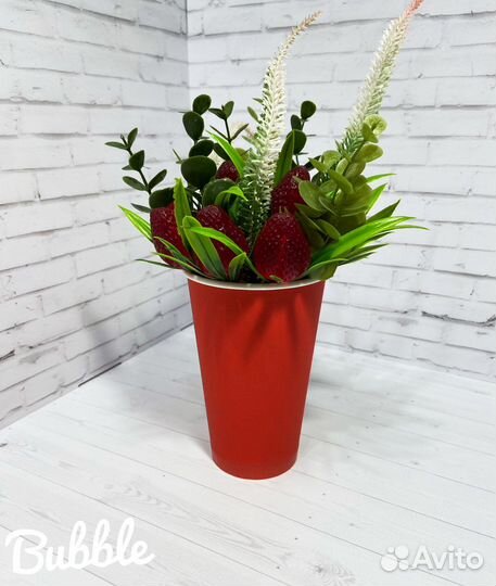 Букетик из мыла Клубника