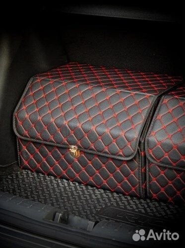 Органайзер в багажник 50х31х29см экокожа /черный с