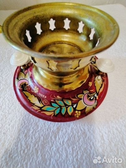 Самовар электрический расписной с подносом