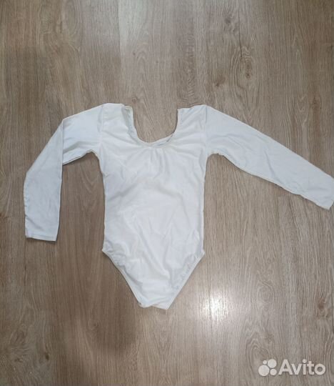 Купальник гимнастический белый р. 152-158