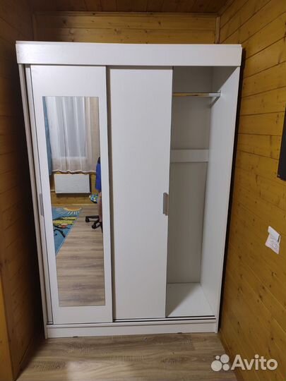 Шкаф купе с зеркалом бу белый