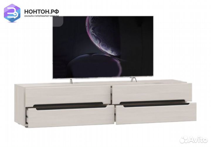 Тумба под тв 2 Эколь сандал светлый