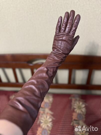 Перчатки женские кожаные