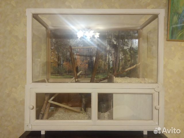 Клетка большая ручной работы+подсветка