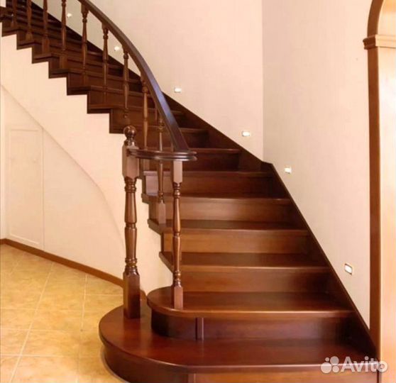 Лестница Ясень Дуб Бук Металл