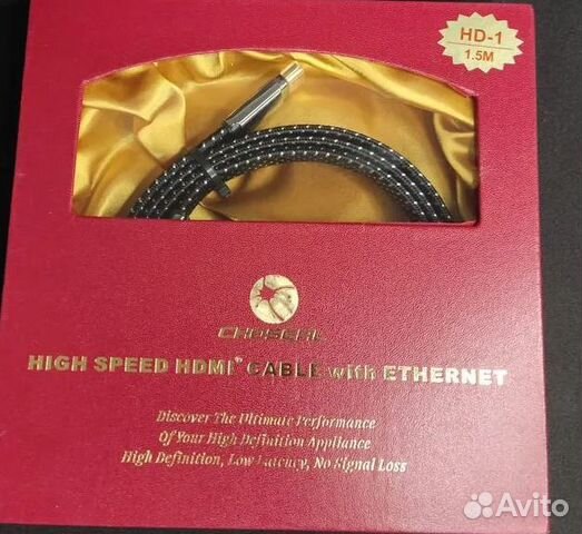 Hdmi кабель с Ethernet Choseal 1.5м объявление продам