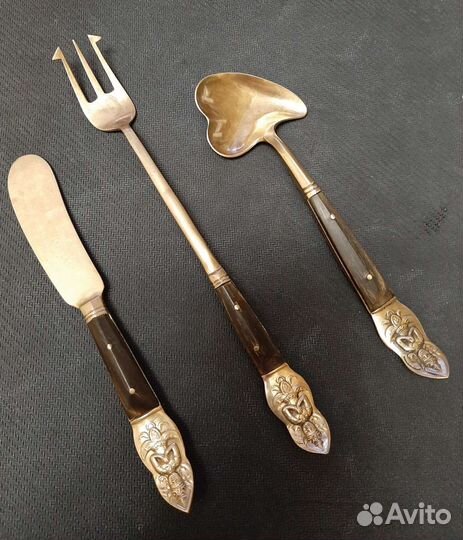 Набор столовых приборов бронза