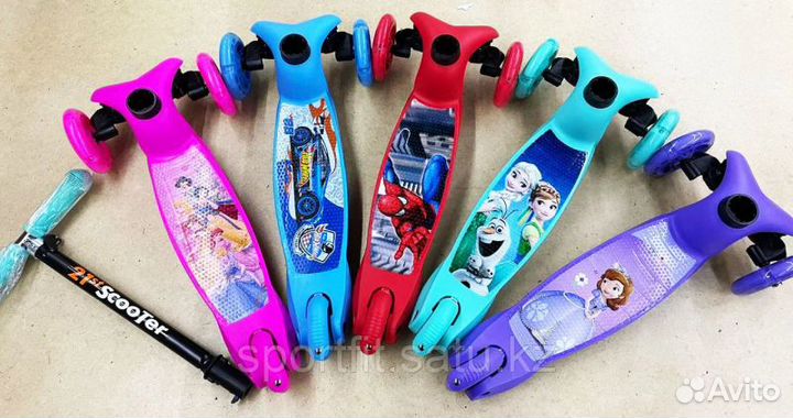 Самокат Scooter мини принт мульт до 30 кг