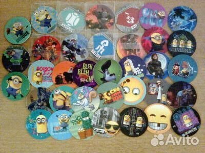 Фишки сотки кэпсы наклейки значки