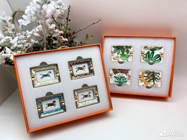 Набор пепельниц Hermes Cheval и Passifolia