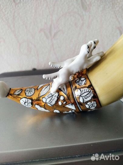 Рог-кубок, статуэтки ссср, фарфор посуда