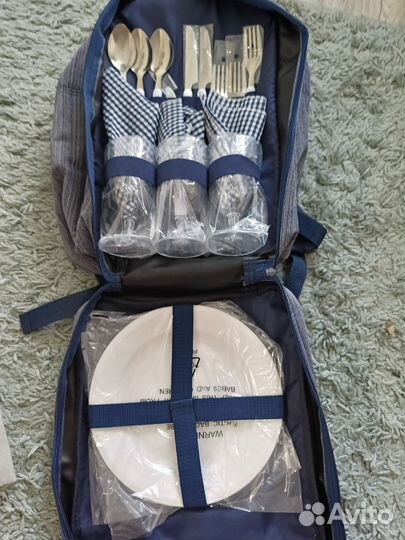 Термо Рюкзак для пикника с посудой