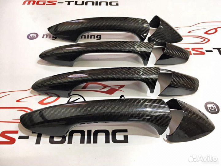 Накладки на ручки карбон Mercedes