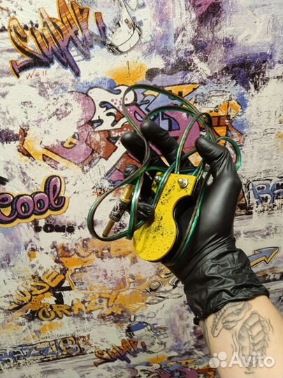 Тату машинка+педаль+блок