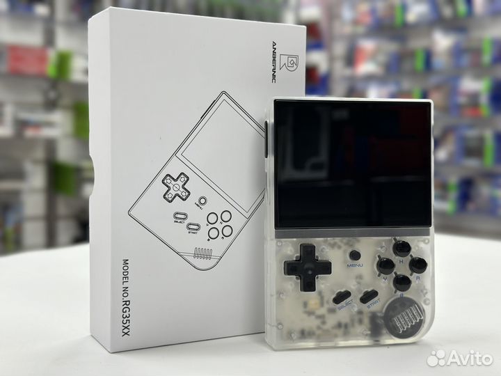 Anbernic RG35XX Прозрачный белый (64Gb) NEW