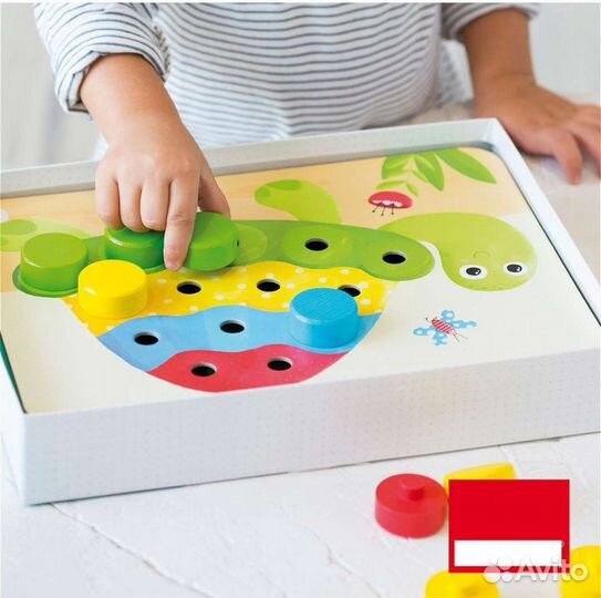 Развивающие деревянные игрушки, мозаика