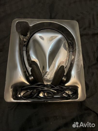 Наушники с микрофоном + адаптер
