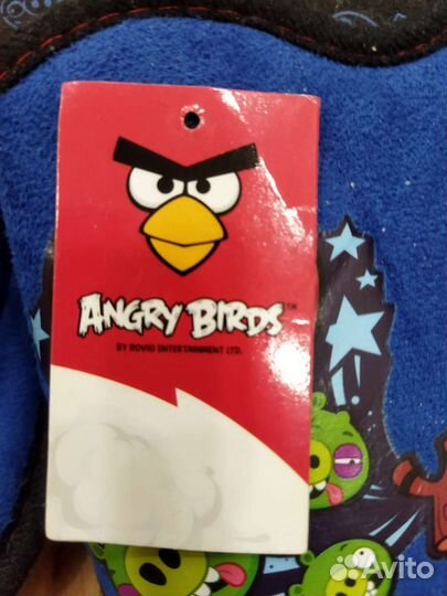 Тапочки домашние детские angry birds размер 33