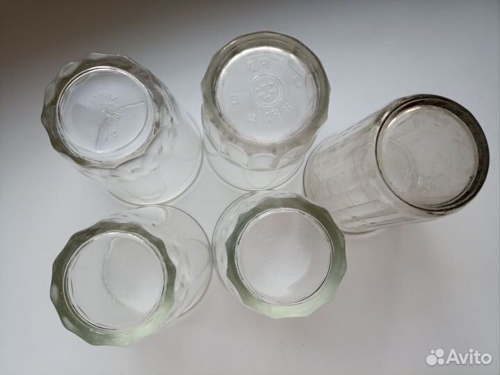 Стаканы граненые СССР кружка синяя чашка золото