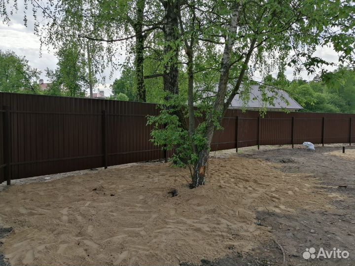 Забор из профнастила с установкой под ключ