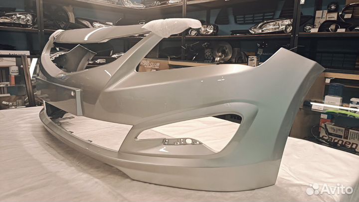 Бампер передний Hyundai Solaris 15 Серебристый