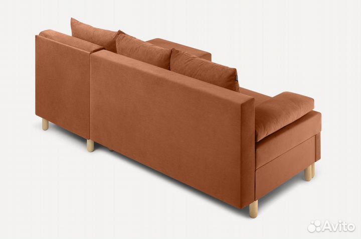 Диван угловой Амрано Velvet Ginger