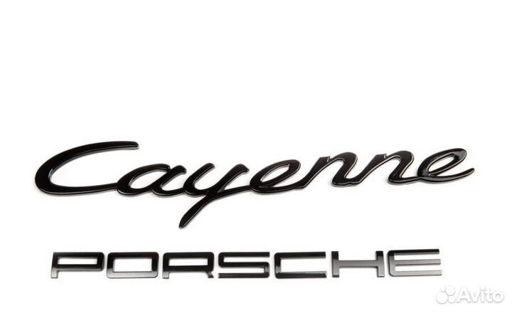 Эмблема porsche cayenne S turbo металл