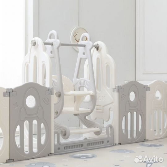 Манеж unix Kids supreme Space с качелями