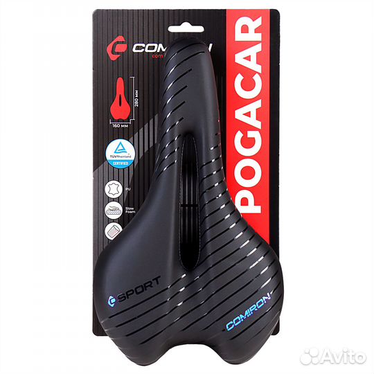 Седло comiron pogacar с вентиляцией гелевое Синяя