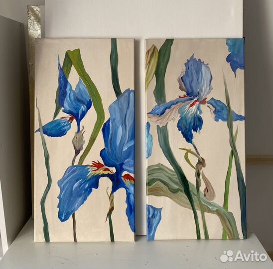 Картины маслом/диптих 60х30