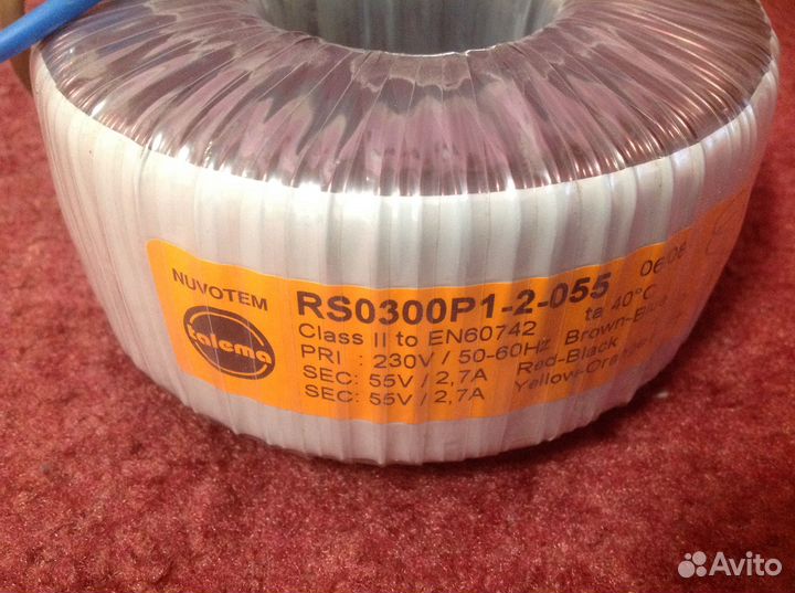 Тороидальный трансформатор nuvotem RS0300P1-2-055