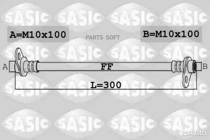Шланг тормозной sasic 6600061