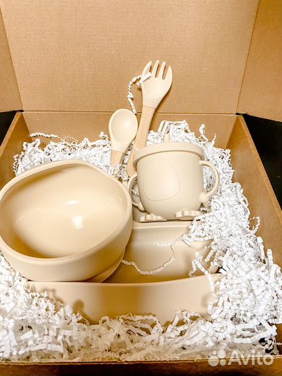 Силиконовая детская посуда