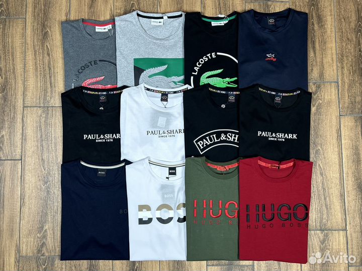 Футболки турецкие Lacoste, Paul&Shark, Hugo Boss