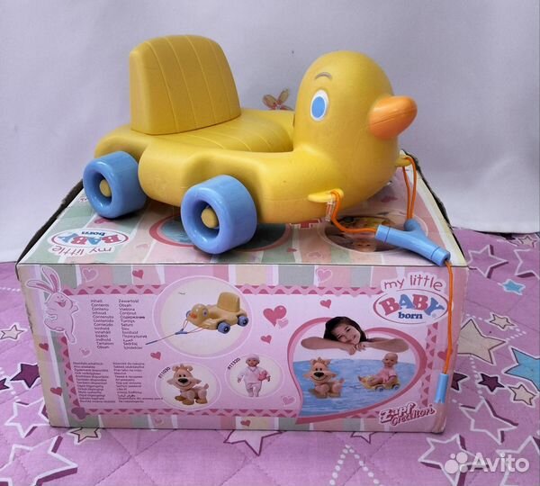 Аксессуары для беби борна каталка уточка