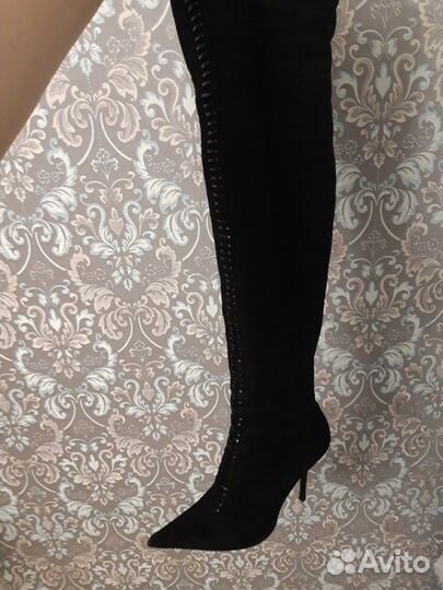 Сапоги натуральная замша