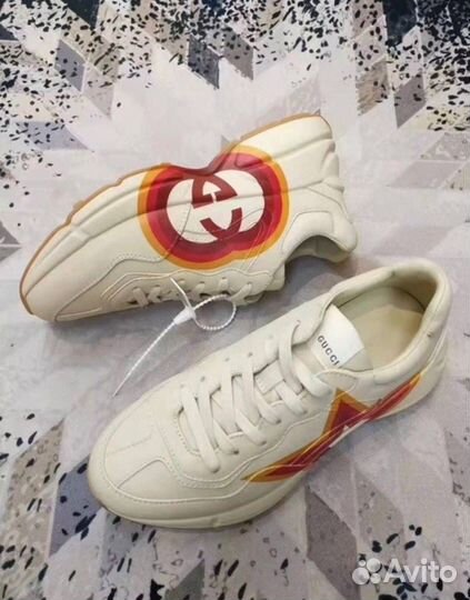 Кроссовки из натуральной кожи Gucci
