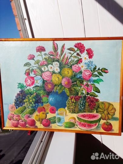 Антикварная картина маслом