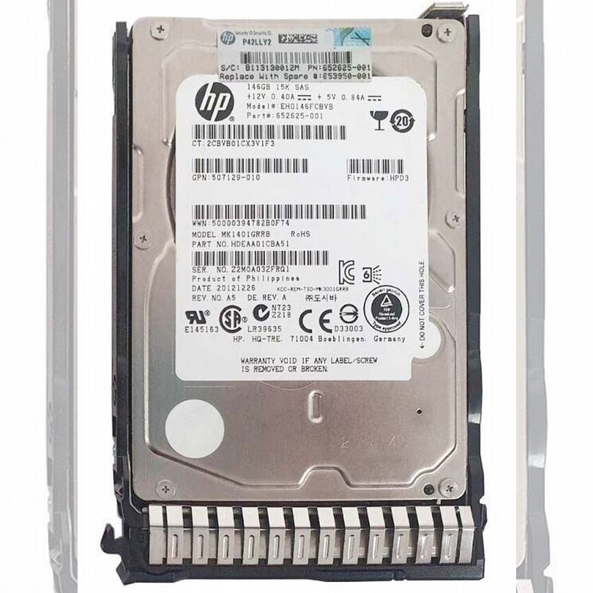 [653950-001] Жесткий Диск Hp 146gb Sas 2,5" Hdd 653950-001