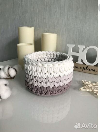 Вязаные корзинки