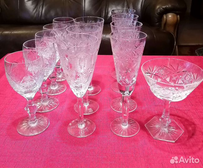 Хрустальные бокалы для шампанского