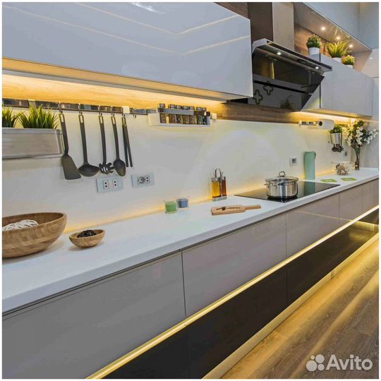 Подсветка кухни, витрин, стеллажей, мебели