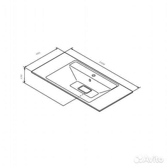 Раковина 100,8х49,2 см AM.PM Inspire 2.0 M50awpx1