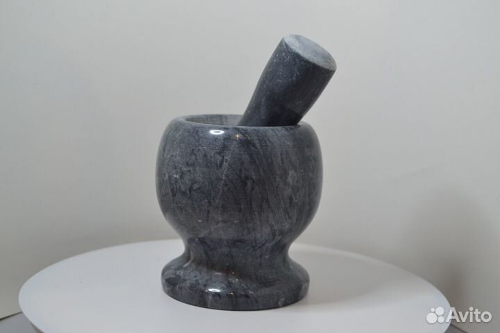 Пестик к ступке мраморный (черн/бел/оранж/сер)