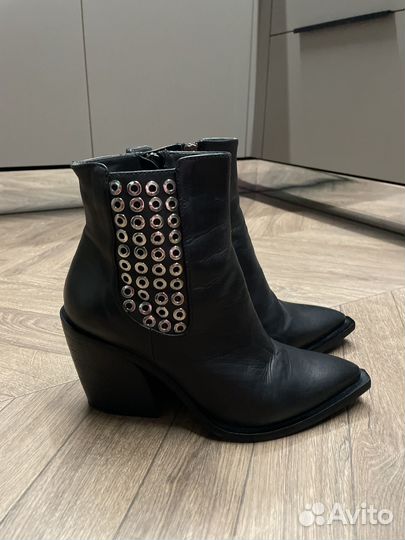 Ботильоны зимние 37 кожаные