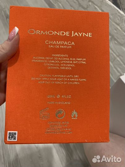 Парфюм ormonde jayne champaca 120 ил
