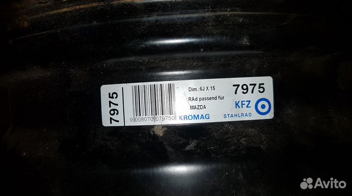 Продам два диска KFZ 7975 r15 для Mazda