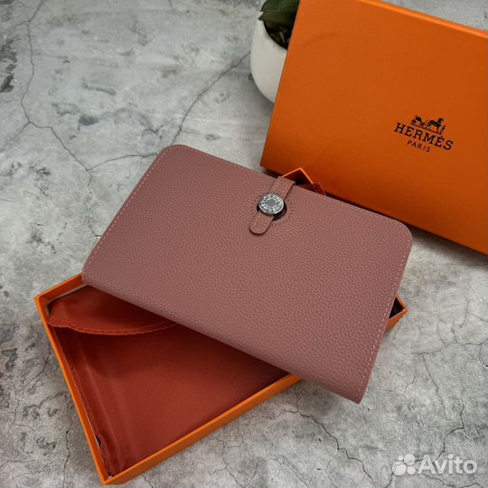 Кошелек Hermes розовый