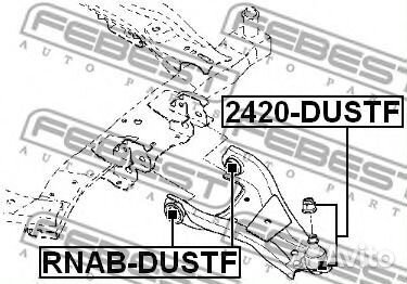 Febest rnab-dustf Сайлентблок рычага renault duste
